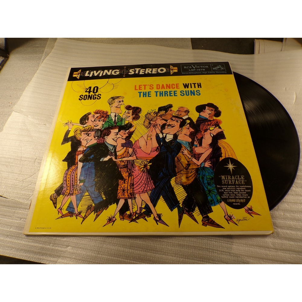 The Three Suns Let's Dance Vinyl LP RCA Victor Living Stereo LSP-1578 40 Songs